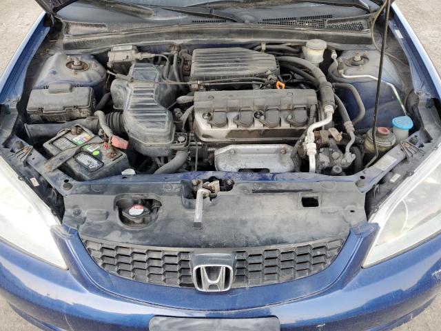 1HGEM22504L019569 - 2004 HONDA CIVIC LX BLUE photo 11