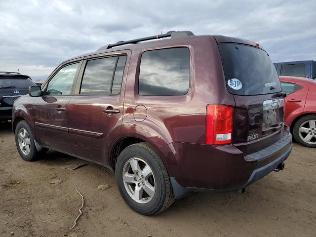 5FNYF4H51AB016865 - 2010 HONDA PILOT EXL BURGUNDY photo 2