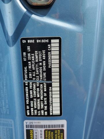 WVWBA71F99V008194 - 2009 VOLKSWAGEN EOS TURBO Niebieski zdjęcie 13