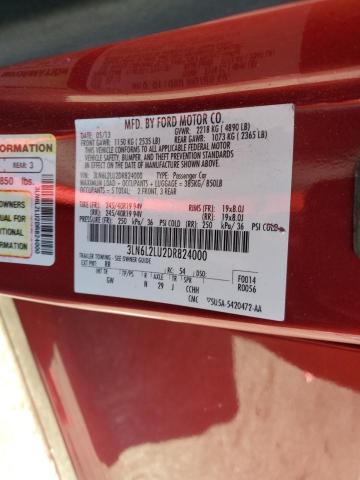 3LN6L2LU2DR824000 - 2013 LINCOLN MKZ HYBRID BURGUNDY photo 12