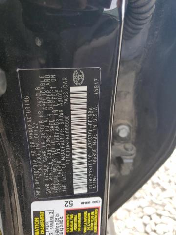 4T1G11AK1NU068000 - 2022 TOYOTA CAMRY SE BLACK photo 12