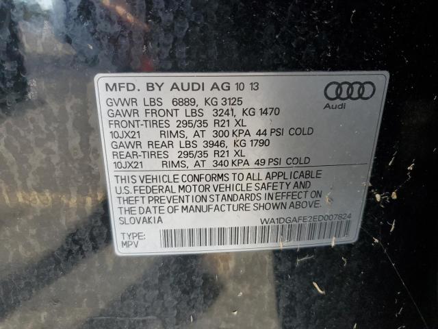 WA1DGAFE2ED007824 - 2014 AUDI Q7 PRESTIGE BLACK photo 13