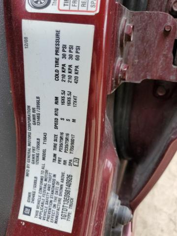 1GTDT13E098140926 - 2009 GMC CANYON RED photo 12