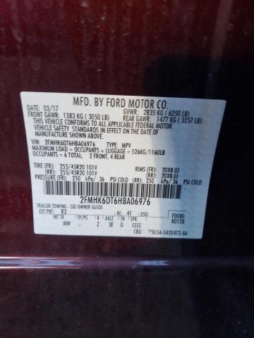 2FMHK6DT6HBA06976 - 2017 FORD FLEX LIMITED BURGUNDY photo 13