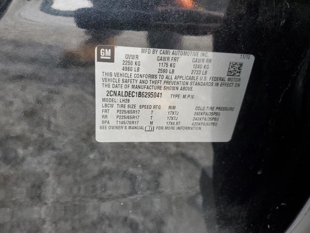 2CNALDEC1B6295041 - 2011 CHEVROLET EQUINOX LT BLACK photo 13