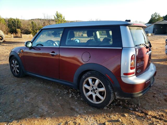 WMWML33579TP98572 - 2009 MINI COOPER CLUBMAN BURGUNDY photo 2