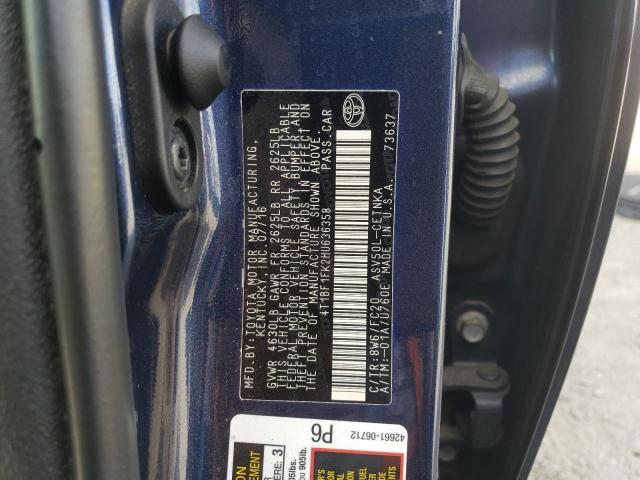 4T1BF1FK2HU636358 - 2017 TOYOTA CAMRY LE BLUE photo 13