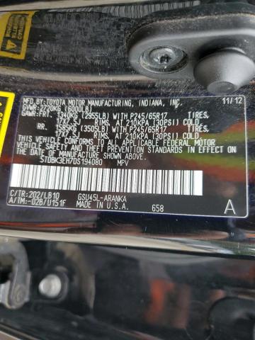 5TDBK3EH7DS194080 - 2013 TOYOTA HIGHLANDER BASE Qara foto 14