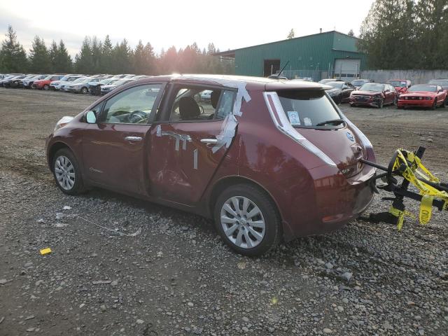 1N4BZ0CP6HC308829 - 2017 NISSAN LEAF S BURGUNDY photo 2