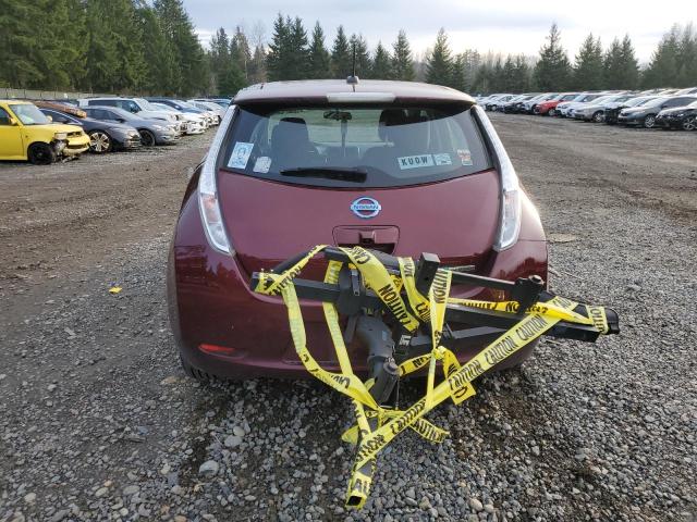 1N4BZ0CP6HC308829 - 2017 NISSAN LEAF S BURGUNDY photo 6