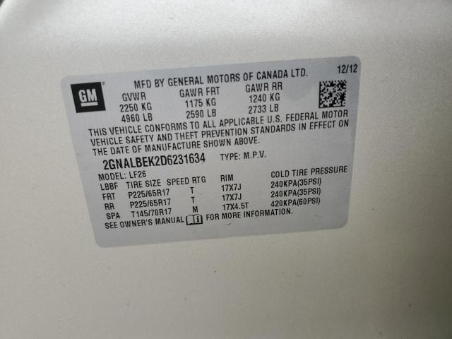 2GNALBEK2D6231634 - 2013 CHEVROLET EQUINOX LS 米色 照片 13