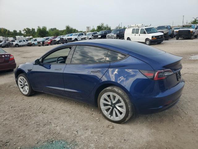 5YJ3E1EA1NF145482 - 2022 TESLA MODEL 3 蓝色 照片 2