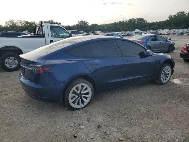 5YJ3E1EA1NF145482 - 2022 TESLA MODEL 3 蓝色 照片 3