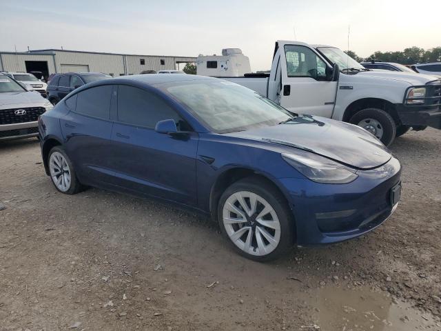 5YJ3E1EA1NF145482 - 2022 TESLA MODEL 3 蓝色 照片 4