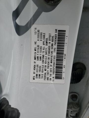 1HGCR2F54HA121655 - 2017 HONDA ACCORD SPORT WHITE photo 12