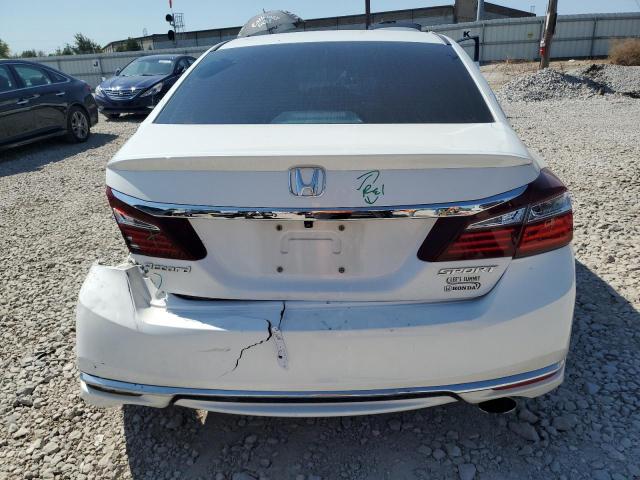 1HGCR2F54HA121655 - 2017 HONDA ACCORD SPORT WHITE photo 6