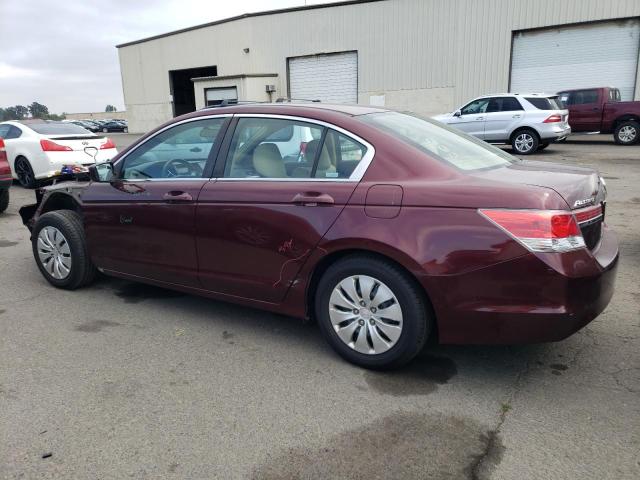 1HGCP2F32BA044828 - 2011 HONDA ACCORD LX ბურგუნდია ფოტო 2