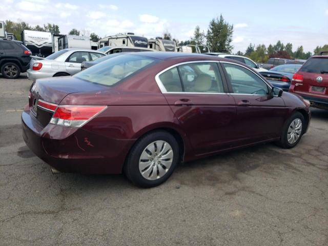 1HGCP2F32BA044828 - 2011 HONDA ACCORD LX ბურგუნდია ფოტო 3
