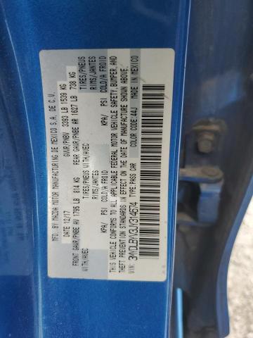 3MYDLBYV3JY314674 - 2018 TOYOTA YARIS IA BLUE photo 12