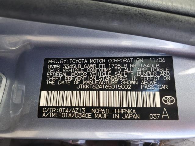 JTKKT624165015002 - 2006 TOYOTA SCION XA SILVER photo 13