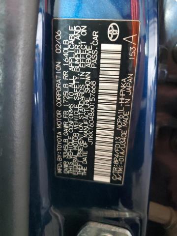 JTKKT604860157668 - 2006 TOYOTA SCION XA BLUE photo 12