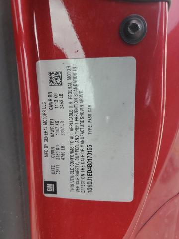 1G6DJ1ED4B0170156 - 2011 CADILLAC CTS PERFORMANCE COLLECTION ბურგუნდია ფოტო 12