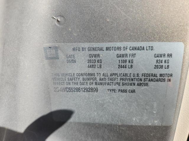 2G4WC552861292899 - 2006 BUICK LACROSSE CX Or photo 12