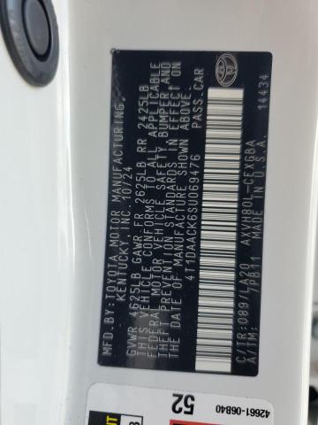 4T1DAACK6SU069476 - 2025 TOYOTA CAMRY XSE WHITE photo 12