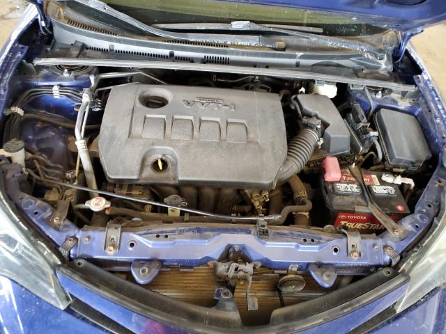 2T1BURHE8JC013085 - 2018 TOYOTA COROLLA L BLUE photo 11