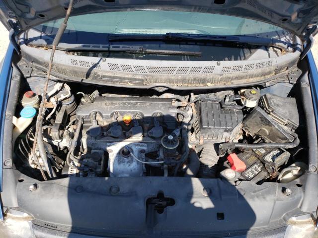 2HGFG128X8H504188 - 2008 HONDA CIVIC EX BLUE photo 11