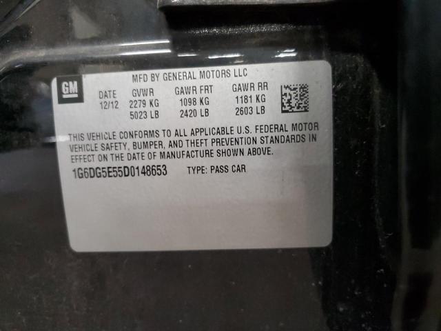 1G6DG5E55D0148653 - 2013 CADILLAC CTS LUXURY COLLECTION Noir photo 12