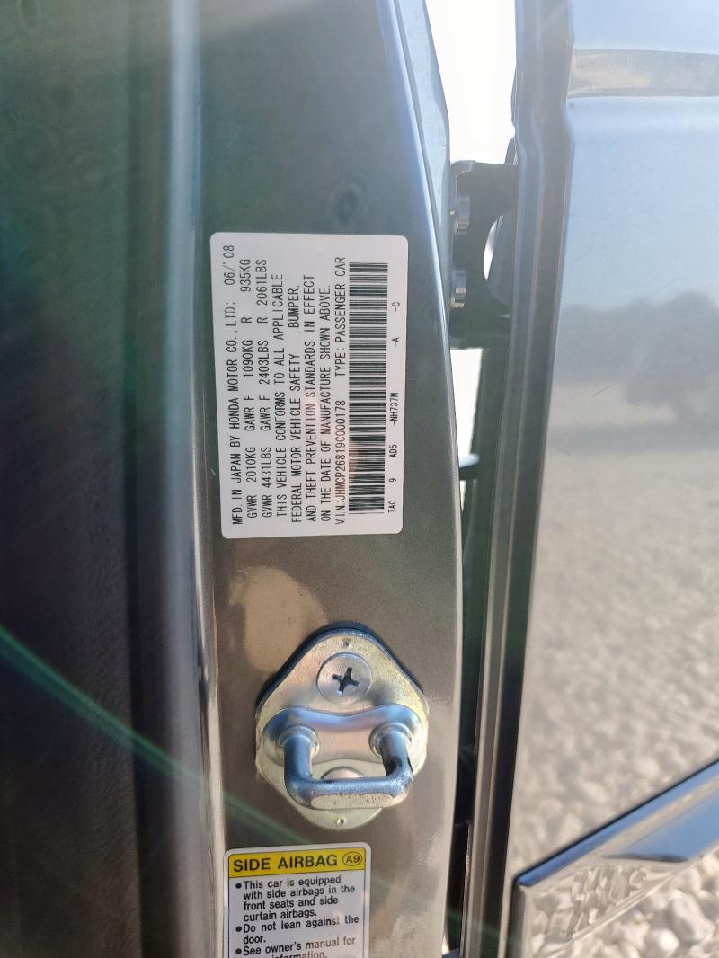 JHMCP26819C000178 - 2009 HONDA ACCORD EXL GRAY photo 12