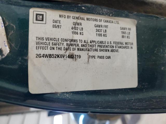 2G4WB52K0V1442719 - 1997 BUICK REGAL LS 绿色 照片 12