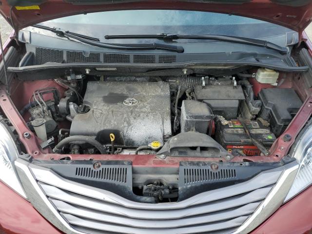 5TDYK3DC1FS605380 - 2015 TOYOTA SIENNA XLE 红色 照片 12