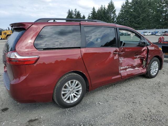5TDYK3DC1FS605380 - 2015 TOYOTA SIENNA XLE 红色 照片 3