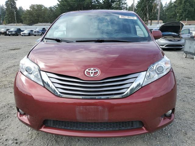 5TDYK3DC1FS605380 - 2015 TOYOTA SIENNA XLE 红色 照片 5