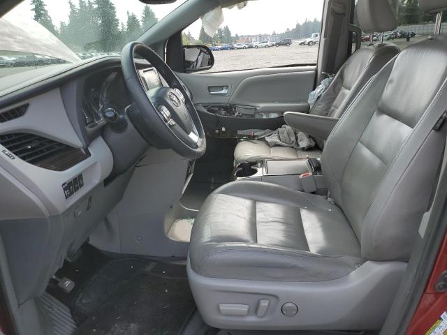 5TDYK3DC1FS605380 - 2015 TOYOTA SIENNA XLE 红色 照片 7