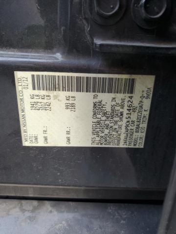 1N4AL2AP9CN514624 - 2012 NISSAN ALTIMA BASE GRAY photo 13