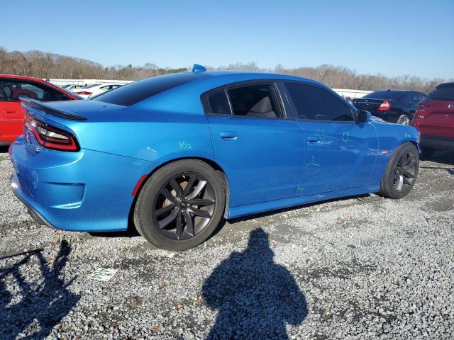 2C3CDXGJXKH633696 - 2019 DODGE CHARGER SCAT PACK BLUE photo 3