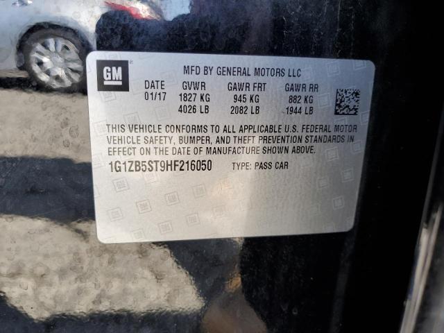 1G1ZB5ST9HF216050 - 2017 CHEVROLET MALIBU LS BLACK photo 12