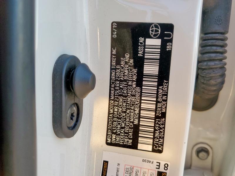 NMTKHMBX2KR090589 - 2019 TOYOTA C-HR XLE Blanco foto 13