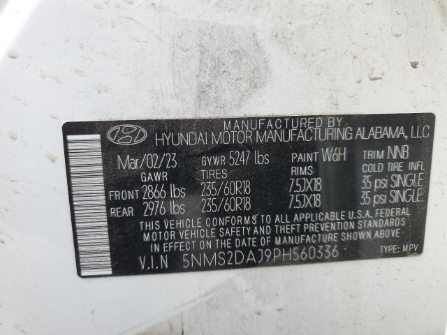 5NMS2DAJ9PH560336 - 2023 HYUNDAI SANTA FE SEL 白色 照片 13