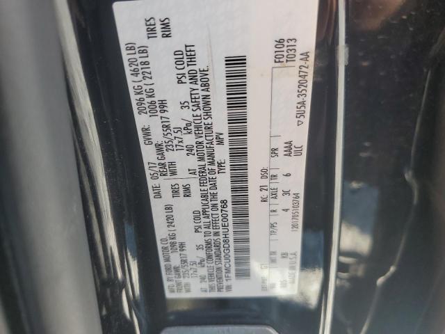 1FMCU0GD8HUE00768 - 2017 FORD ESCAPE SE BLACK photo 14