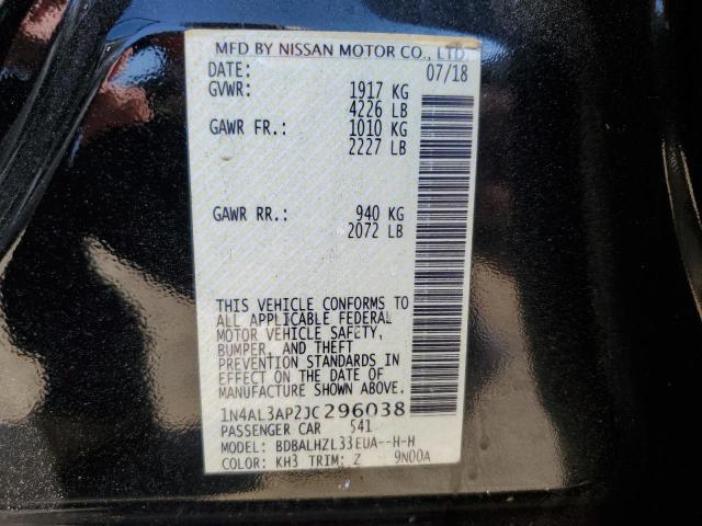 1N4AL3AP2JC296038 - 2018 NISSAN ALTIMA 2.5 BLACK photo 13