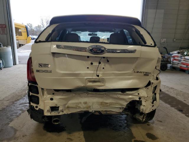 2FMDK4KC7DBA03651 - 2013 FORD EDGE LIMITED WHITE photo 6