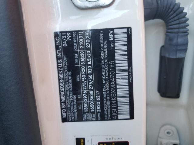 4JGFB4KBXMA470185 - 2021 MERCEDES-BENZ GLE 350 4MATIC WHITE photo 13