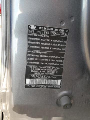 SALAG2V63GA801527 - 2016 LAND ROVER LR4 HSE ნაცრისფერი ფოტო 13