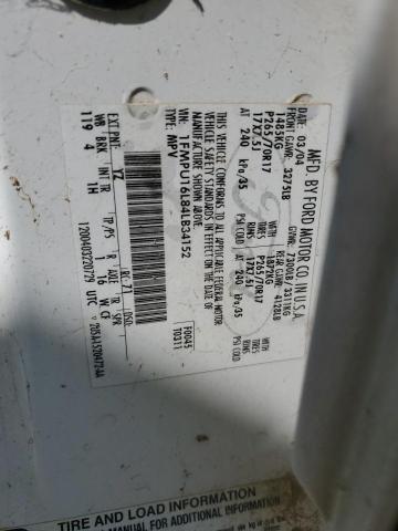 1FMPU16L84LB34152 - 2004 FORD EXPEDITION XLT თეთრი ფოტო 13