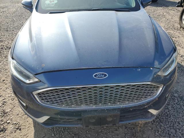 3FA6P0K96KR253043 - 2019 FORD FUSION TITANIUM BLUE photo 11