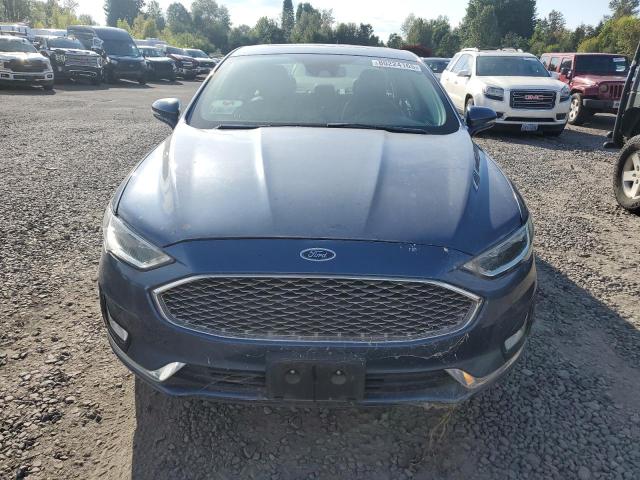 3FA6P0K96KR253043 - 2019 FORD FUSION TITANIUM BLUE photo 5